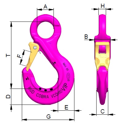 VIP-Cobra Eye sling hook, ECS 698 7